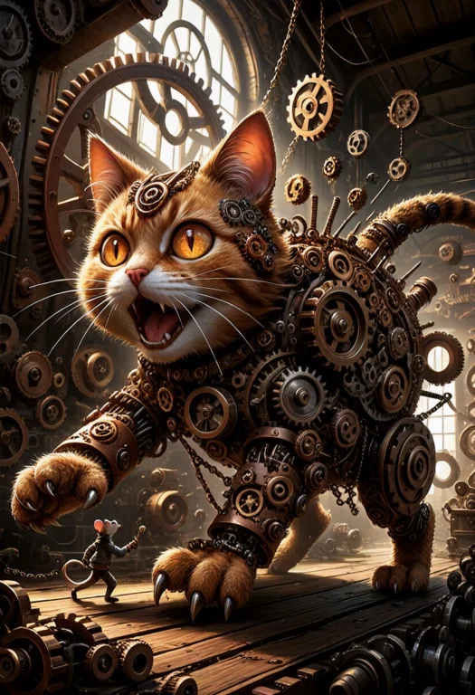 Masterpiece, Best Quality, Hilarious Cinematic Steampunk Cha...