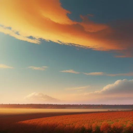 , Autumn, Sun, Land, Cloud,