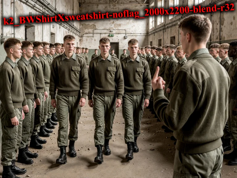 Three Young Soldiers, They Are Walking Side By Side Along A...