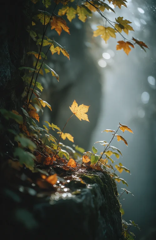 A Peaceful, Evocative Scene Of A Small Patch Of Woodland Lif...
