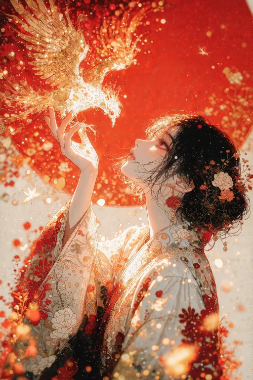 Midjourney Niji-inspired Digital Illustration A Vibrant, Pai...