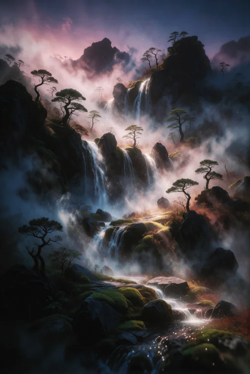 A Serene Alpine Landscape Unfolds At The Earliest Hour Of Da...