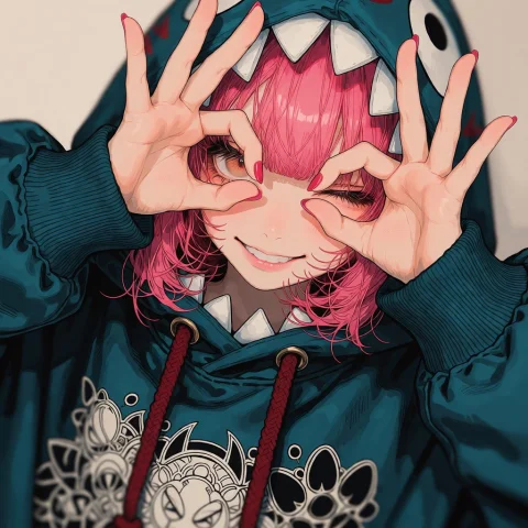 Nijisis, A Girl With Vibrant Pink Hair And A Playful Express... — Stable Diffusion AI Prompt: @NIJISIS, a girl with vibrant pink hair and a playful expression, winking with o...