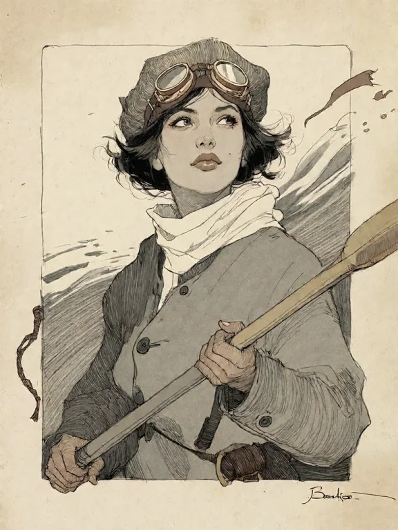 Bradhamel Art Style. A Sketch-style Illustration Of A Young...