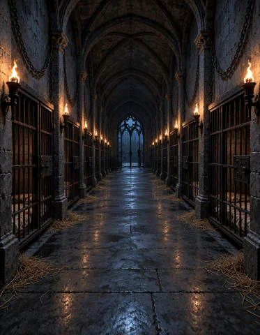 G0th1c M4ns10n, Photorealistic Frontal View Into An Undergro... — Stable Diffusion AI Prompt: G0th1c m4ns10n, photorealistic frontal view into an underground gothic dungeon c...