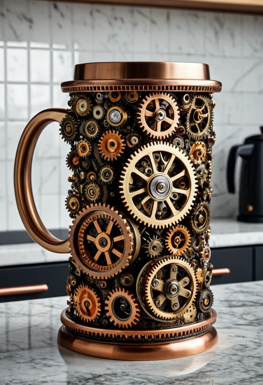 Photorealistic, A Ceramic Coffee Mug On A Kitchen Counter En...