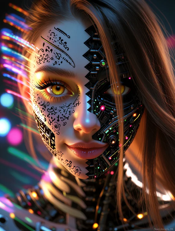 A Portrait In Long Exposure Photo. Blurred Motion, Streaks O...