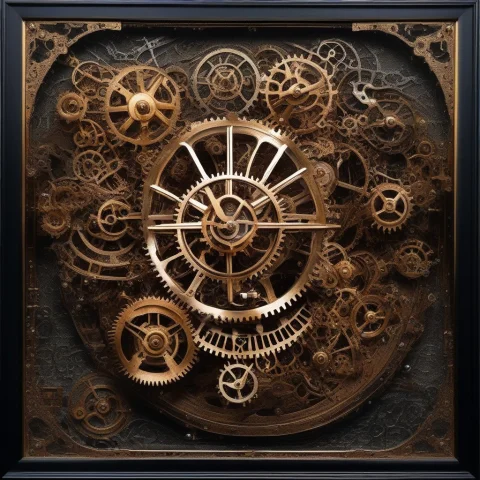 Masterpiece, Witch House Constructed From Interlocking Mecha... — SDXL AI Prompt: masterpiece, witch house constructed from interlocking mechanical gears and toot...