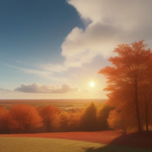 , Autumn, Sun, Land, Cloud, Shy, Sky,