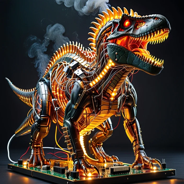 Masterpiece, Best Quality, Transistors, A Ferocious Tyrannos...