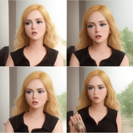 Closeup A Blonde Girl Talking, Movie Sequence