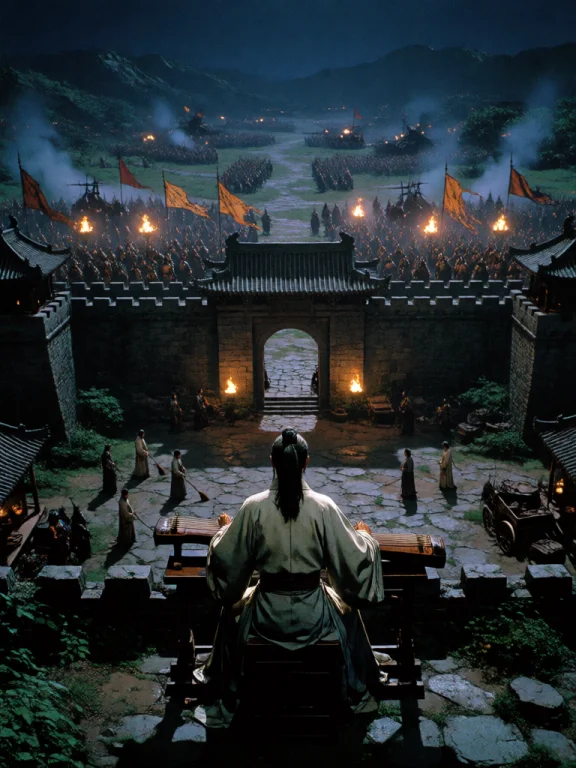 A Monumental Cinematic Depiction Of Zhuge Liangs Empty Fort...