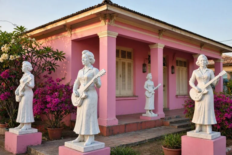 Nairaland Nigeria File Photo, Pink House Decorated With Whit...