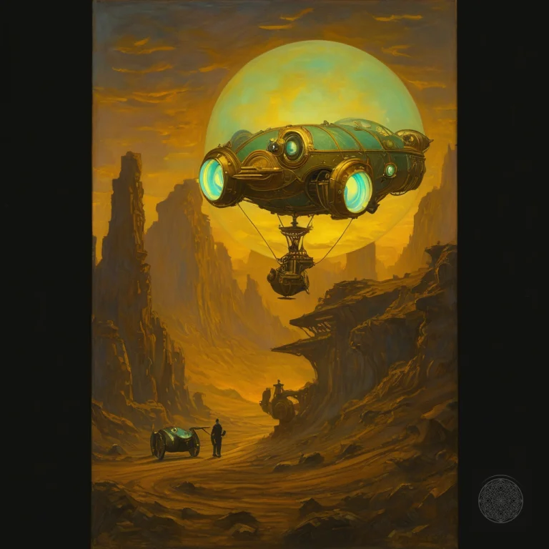 Chaospunk Vehicle, Impossible Hybrid Of Airship Gondola, Mus...