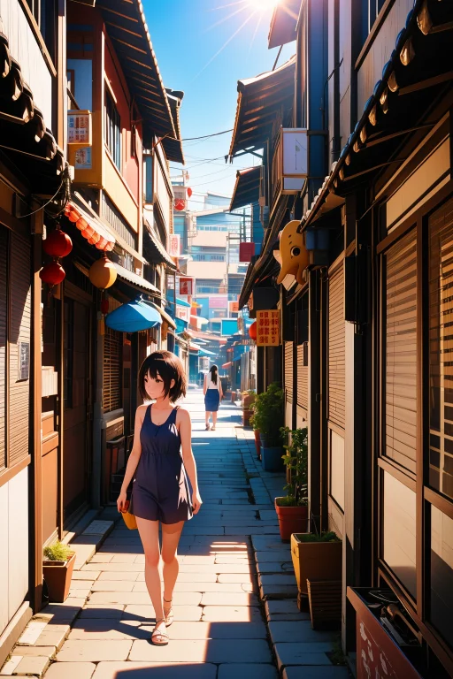 1girl, Lorajiufenoldstreet0.8 Jiufen Old Street, Narrow Alle...