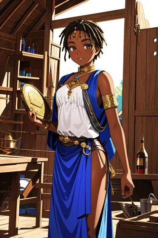1girl, Lorakanzarin0.8, Breathtaking 24 Year Old Large Tanza... — Stable Diffusion AI Prompt: 1girl, , breathtaking 24 year old large Tanzanian Male, Blacksmith, glamour pose...