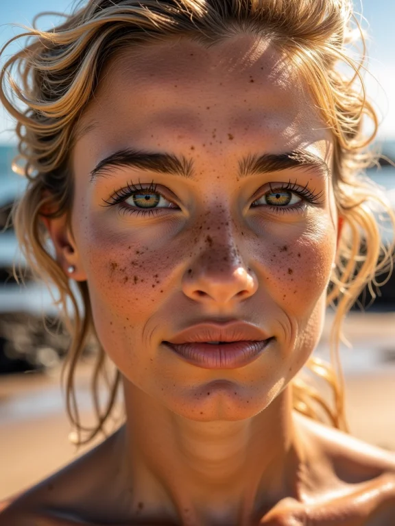 Dos, 3ntrnc, Extreme Close-up Of A Blonde Low Up-do Haired W...