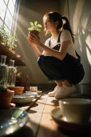 A Dramatic, Ground-level Perspective Shot Captured With The... — Stable Diffusion AI Prompt: A dramatic, ground-level perspective shot captured with the camera resting flat...