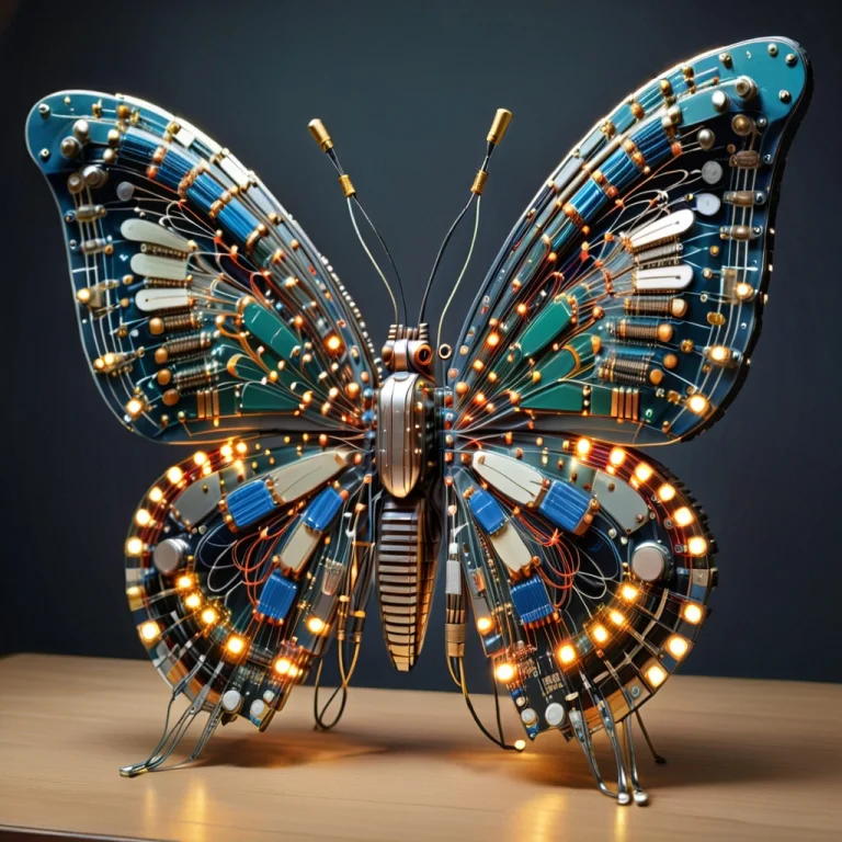 Transistors, A Gigantic Butterfly Entirely Constructed From...