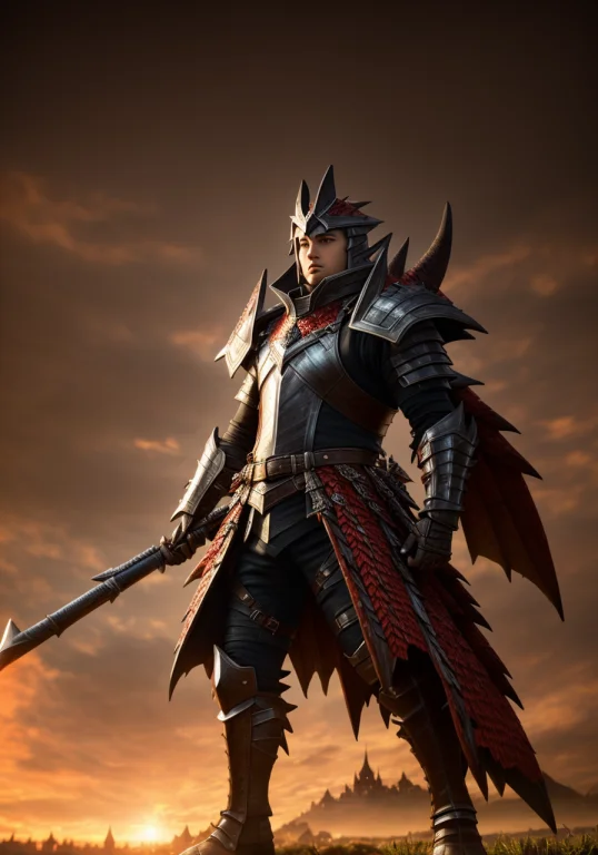 Masterpiece, High Resolution, Monster Hunter Style, Man Wear...