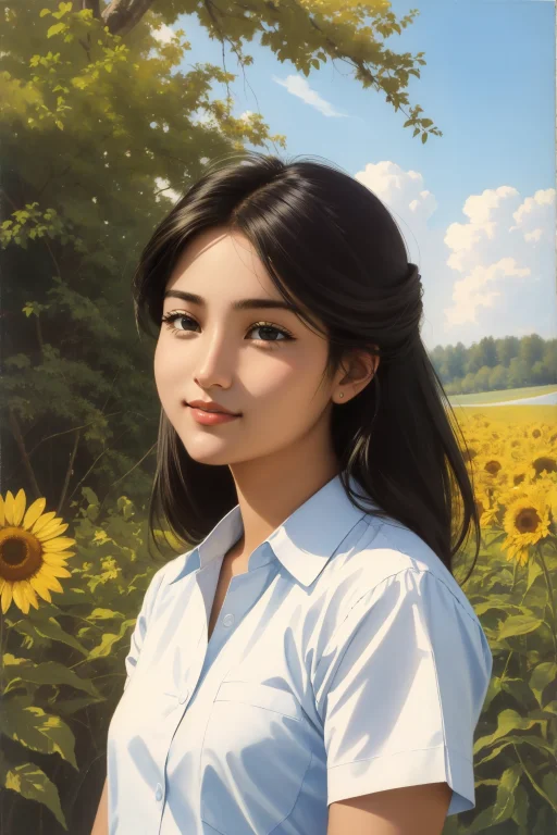 1girl, Lorajiangzhaohe7680.8, Oil Painting, Reiwa Era Kamran...