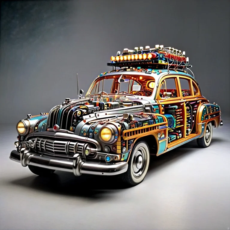 Transistors, A Vintage 1950s Automobile Built Entirely Of La...
