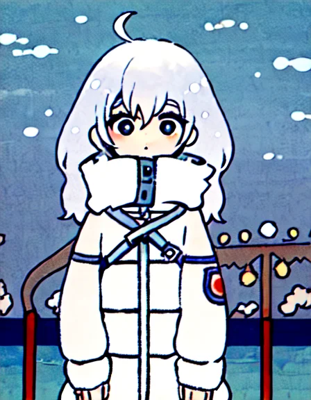 Masterpiece, Best Quality, White Hair, White Winter Coat, Se...