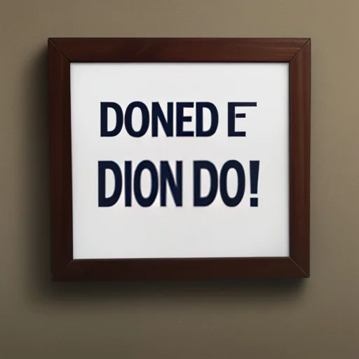 Sign Saying Done