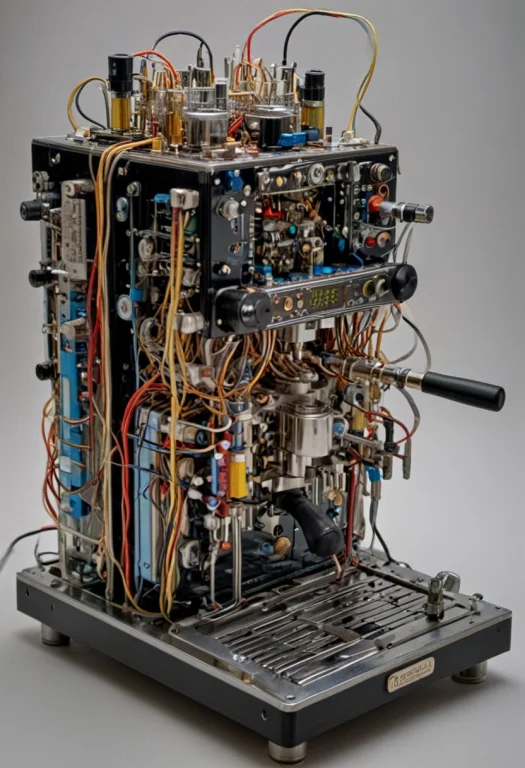 An Espresso Machine Rendered Entirely In Transistorsxl Style...