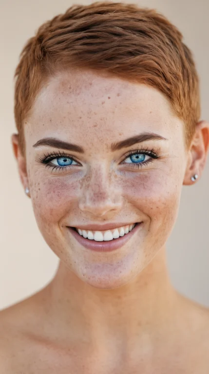 Create A Photorealistic Headshot Of A Beautiful Woman, Frame...