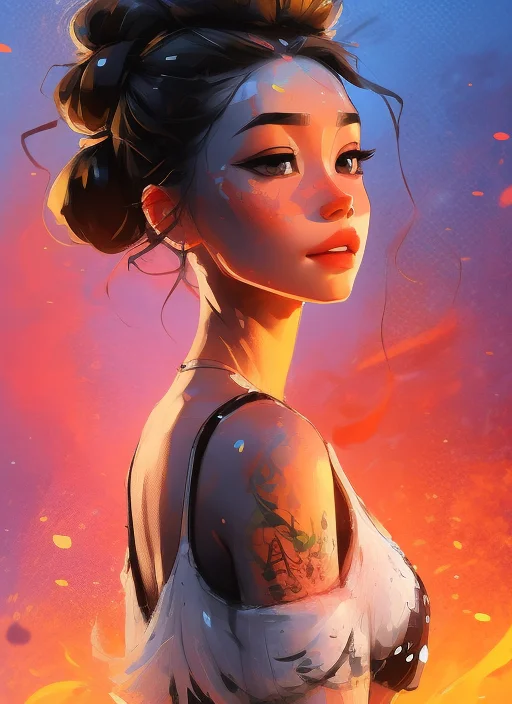 Samdoesarts Award Winning Half Body Portrait Of A Beautiful...
