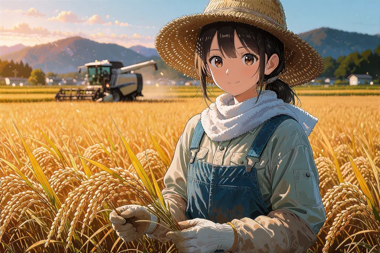 This Is An Anime-style Illustration Inspired By A Farm Girl....
