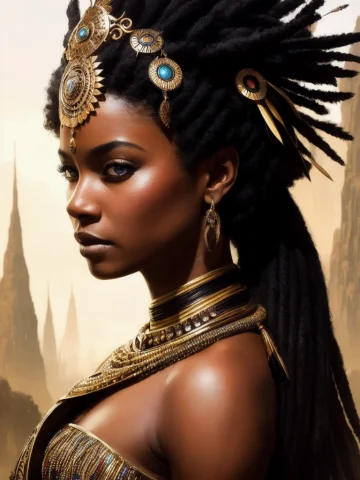 Full Shot Body Photo Of The Most Beautiful Artwork In The Wo... — Stable Diffusion AI Prompt: full shot body photo of the most beautiful artwork in the world featuring a trib...