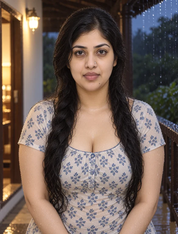 Zxrevathi Woman, 33 Years Old, Waist-up, On A Veranda At Dus...