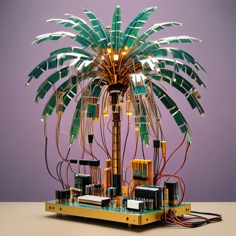 Mechanical, Transistors, Palm Tree, Vaporwave