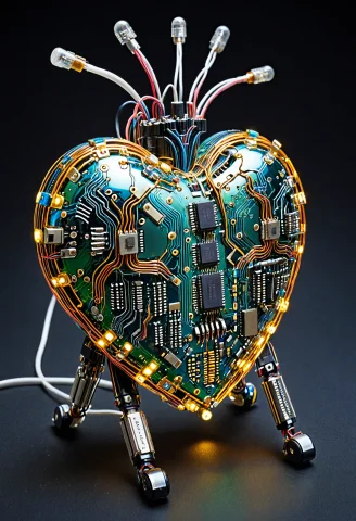 Loratransistorsxllora1,gyroid,gyroid Lattice,gyroid Fill,flo... — SDXL AI Prompt: ,gyroid,gyroid lattice,gyroid fill,(floating anatomical heart:1.1) built from th...