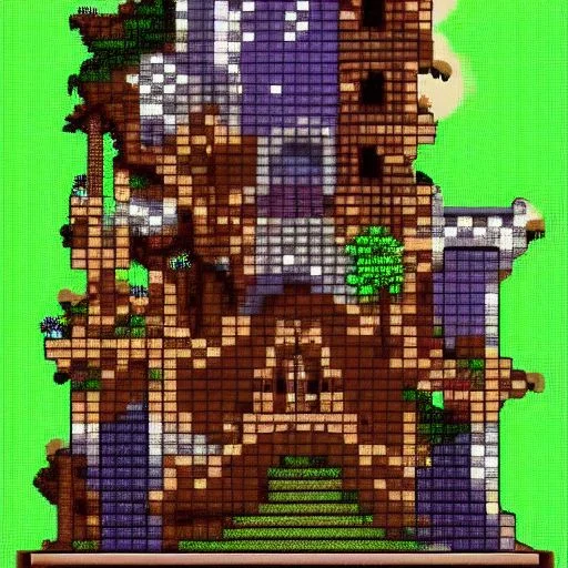 A Castle, Ultra Detailed, Terraria-style, Pixelated