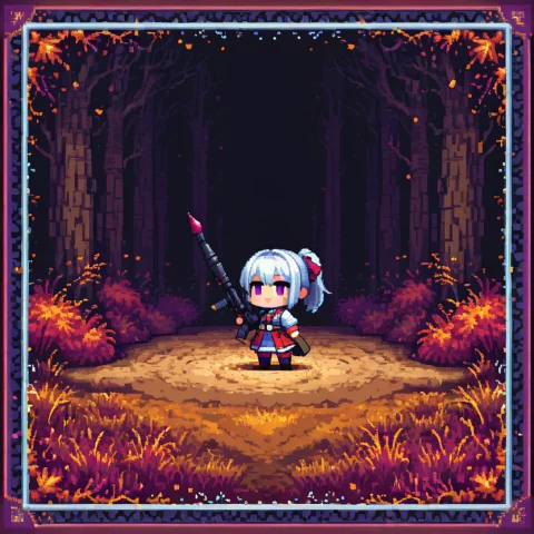 1 Girl, Chibi Character1.3, Pixel Art1.4, Rpg, 16bit, Limite... — Stable Diffusion AI Prompt: 1 girl, (chibi character:1.3), (pixel art:1.4), RPG, 16bit, limited palette,