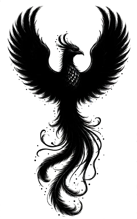 Tattoostencil This Is A Detailed Black And White Digital Dra...
