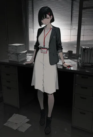 Lazypos,sinozickillu,gradient,spot Color 1girl, Mature Femal... — Stable Diffusion AI Prompt: lazypos,Sinozick_illu,gradient,spot color 1girl, mature female, black hair, bob...