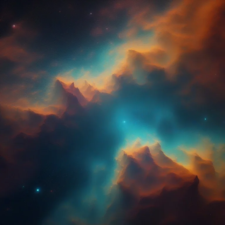 A Signal Array Listening At The Edge Of A Nebula, Impasto Te...