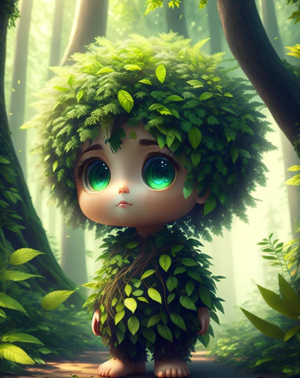 Imagine A Human With Leaves Growing Out Of Their Body, As If...