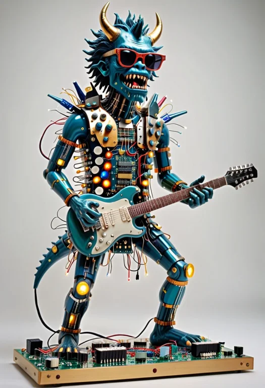 Transistors, Statue Of A Monster, Sunglasses, Playing Electr...