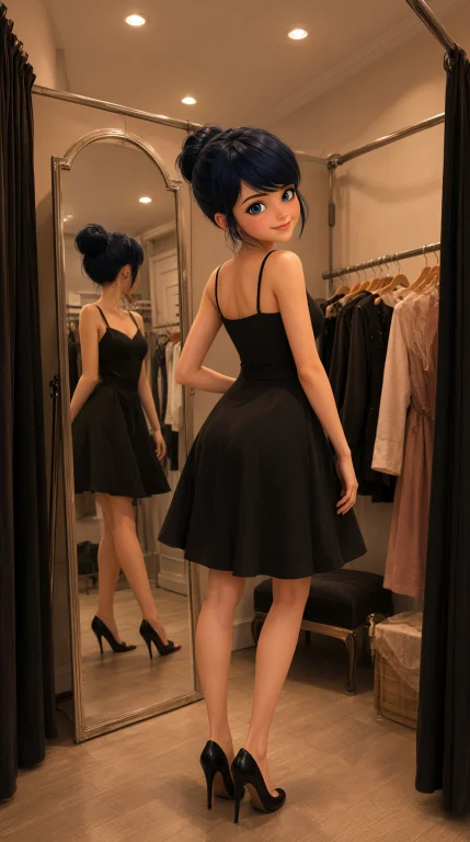 Qmar, Full-body Mirror View, Standing In A Boutique Dressing...