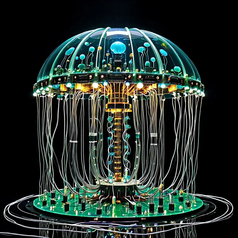 Transistors, A Jellyfish Floating In Dark Water, Dome Made O...