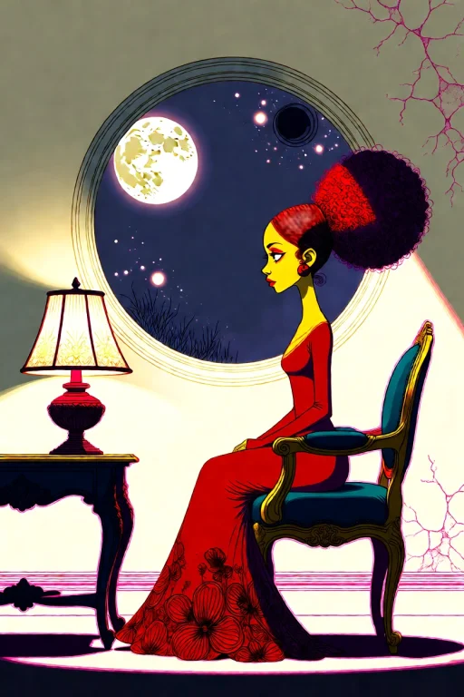 Strangedaal, A Woman With A Large, Voluminous Afro Hairstyle...
