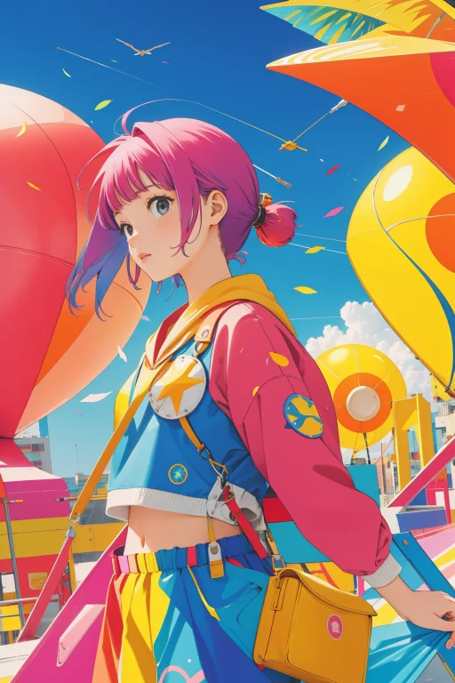 1girl, Loramagotsuki0.8, Art By Sam Gilliam0.8 , Abstract Ar...
