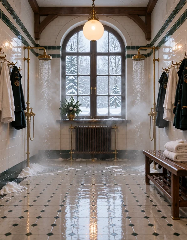 Ru551an 1n5t1tut3, Photorealistic Communal Showers, White Ti...