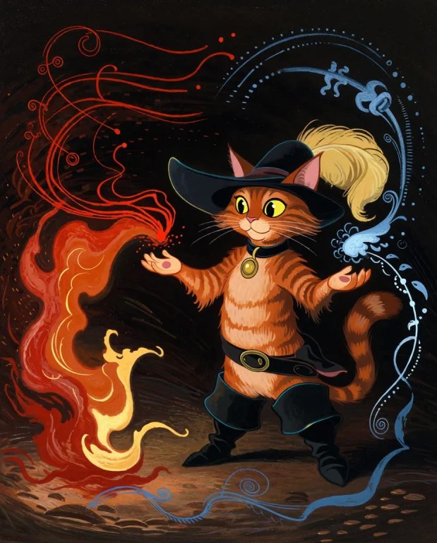 Painting Style Of A Fairytale Book. , In A Whimsical Scene,...