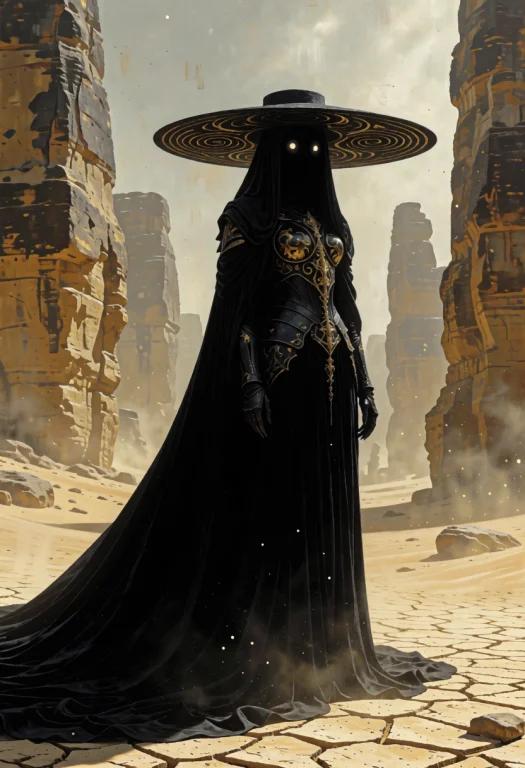 Dark Fantasy Digital Illustration, A Surreal Entity Wearing...